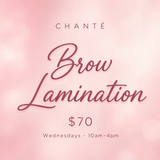 Brows, Lashes & Threading - Brow Lamination  $70